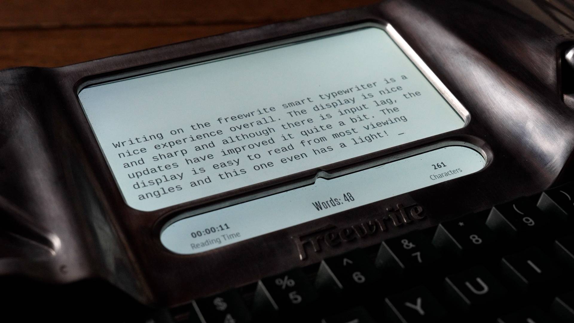 Smart Typewriter display close-up