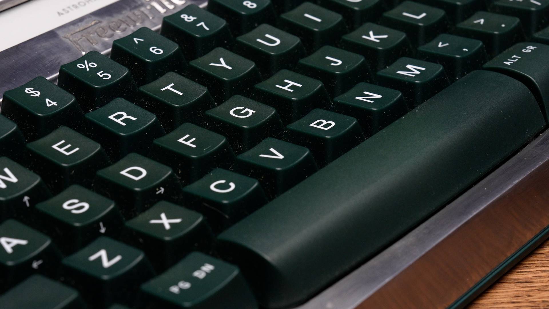 Close-up of Smart Typewriter mechanical keys