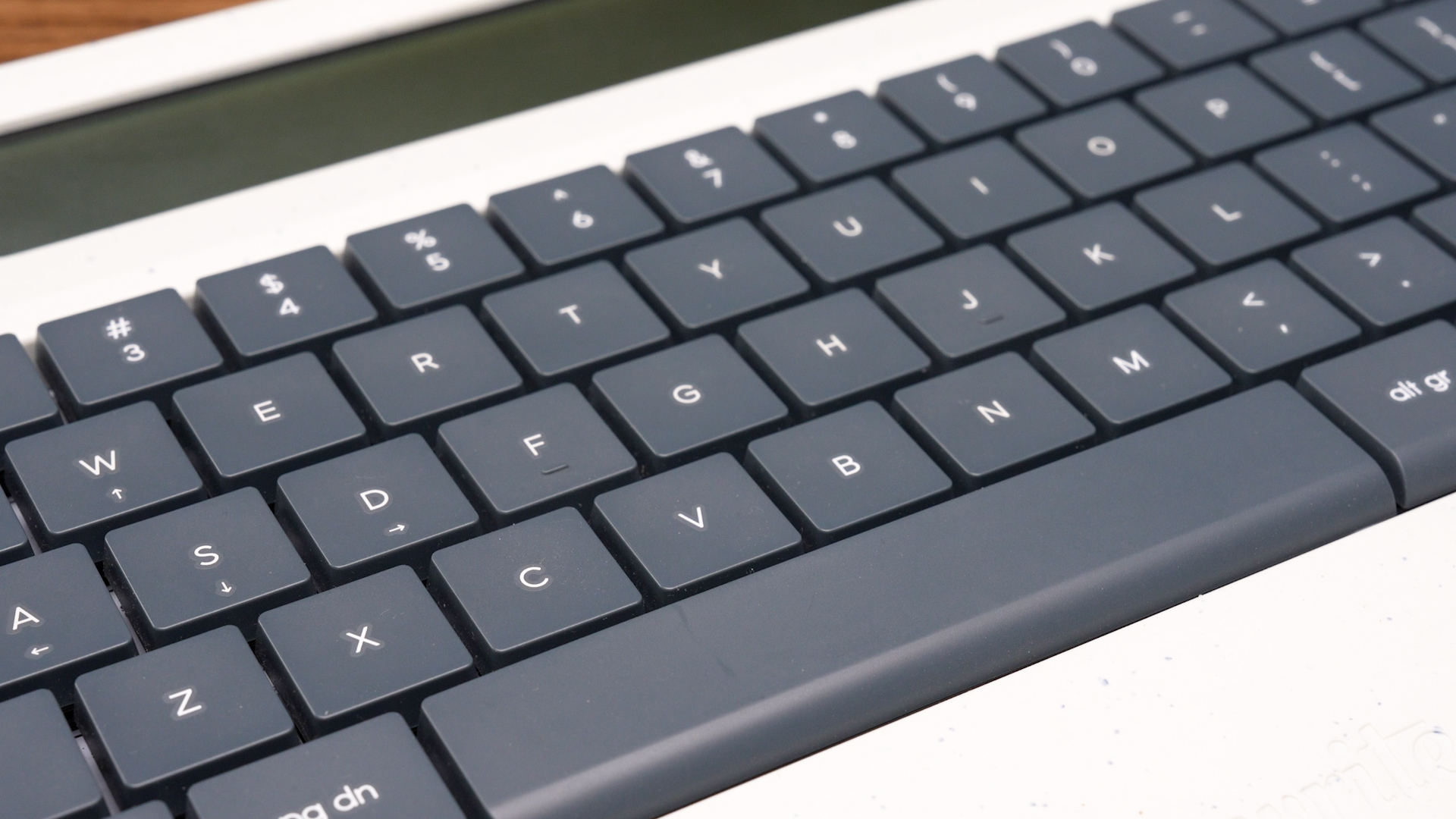 Close-up of Alpha keyboard