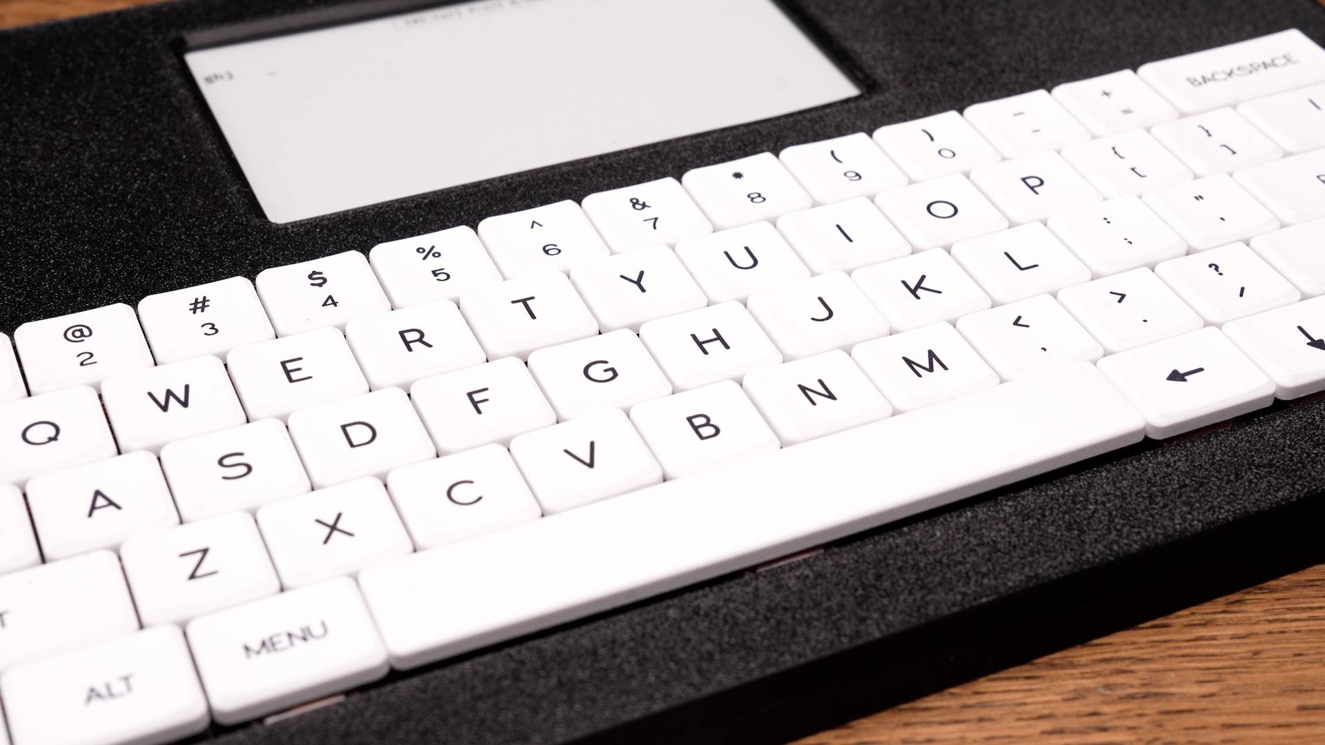 Zerowriter keyboard and build close-up