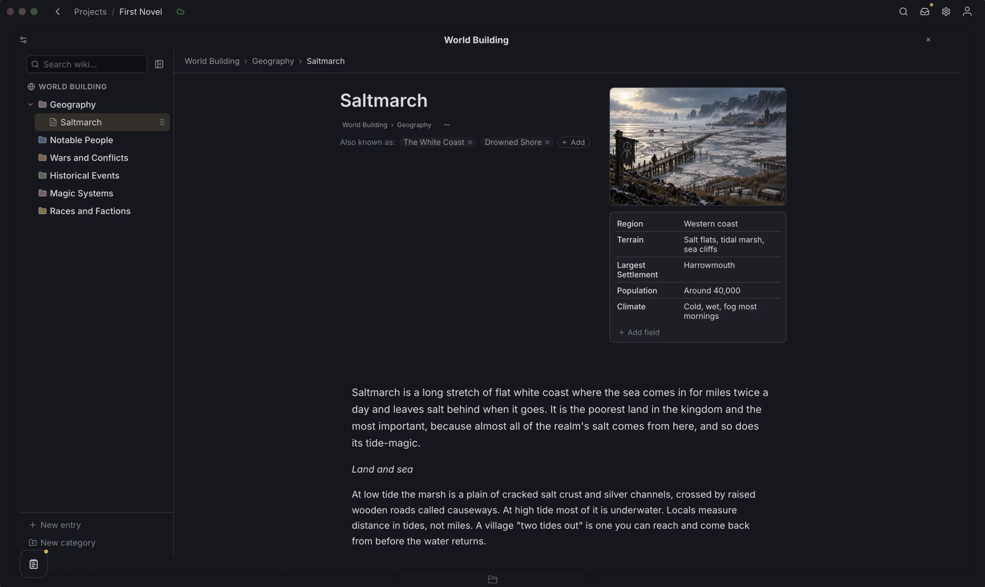 A wiki entry with its index, picture, quick facts and other names